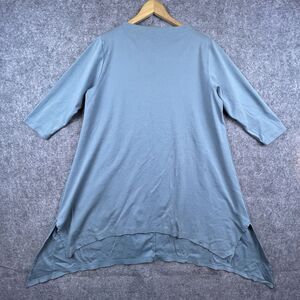 Iridium Dress Women Medium Blue Neutral Capsule Tunic Clean Lagenlook Minimalist